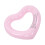 Heart Shaped Inflatable Pool Float Ring 45cm Pink, Tear-Resistant PVC 5
