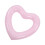 Heart Shaped Inflatable Pool Float Ring 45cm Pink, Tear-Resistant PVC 1