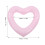 Heart Shaped Inflatable Pool Float Ring 45cm Pink, Tear-Resistant PVC 9