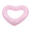 Heart Shaped Inflatable Pool Float Ring 45cm Pink, Tear-Resistant PVC 4