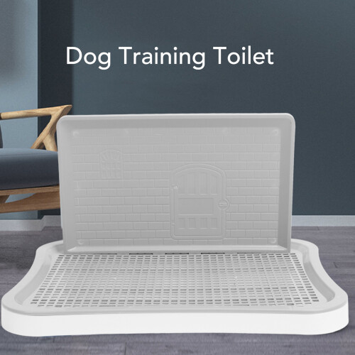 Wall-Column inodoro para cachorros blanco 2.2lb 51x38x27cm 2