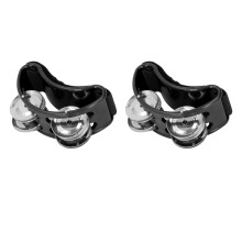 2 pezzi di pedale per tamburello nero 4x10x6 cm