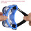 2 pezzi pedale per tamburello da piede percussione blu 4x10x6cm 7
