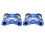 2 pezzi pedale per tamburello da piede percussione blu 4x10x6cm 3