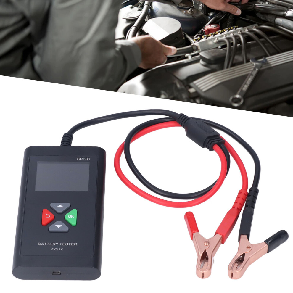 Compact 6V 12V Battery Tester With Colorful 2.4In Tft Display 4191332847350