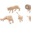 Conjunto de 6 modelos de leones - figuras de vinilo en miniatura 10