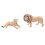 Conjunto de 6 modelos de leones - figuras de vinilo en miniatura 7