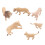 Conjunto de 6 modelos de leones - figuras de vinilo en miniatura 2