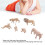 Conjunto de 6 modelos de leones - figuras de vinilo en miniatura 4
