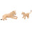 Conjunto de 6 modelos de leones - figuras de vinilo en miniatura 3