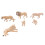 Conjunto de 6 modelos de leones - figuras de vinilo en miniatura 15