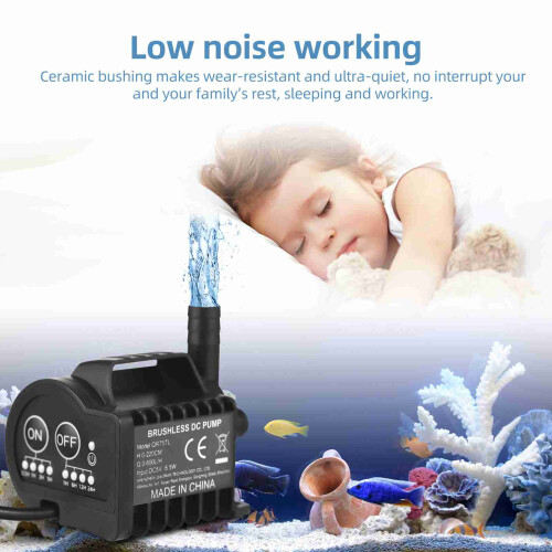 Mini 5V Water Pump 600L/H 7.2ft Lift USB Powered and Timer 1
