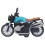 Lighted 1:12 Pull Back Motorcycle Toy for Kids Boys Retro Blue Black Finish 1