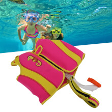 Kids Pink Neoprene Swim Vest with Zipper, Soft Float, S