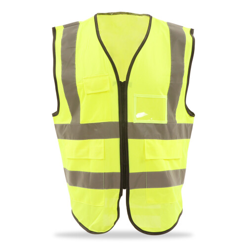 Work Safety Vest with Reflective Strips and Pocket Polyester M 1