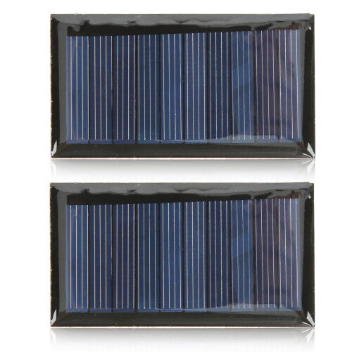 Compact 2Pcs 68x37mm Polysilicon Solar Panels 0.3W 5V for Home Appliances 1