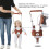 Breathable Toddler Walking Harness, 8-24 Months, Coffee Bear 13