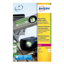 Avery Laser Label Heavy Duty 4 Per Sheet White (Pack of 80)