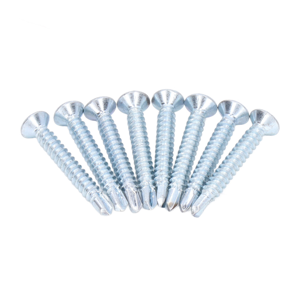 50Pcs Galvanized Carbon Steel Cross Head Self Drilling Screws 4.2X32mm 6931332857236