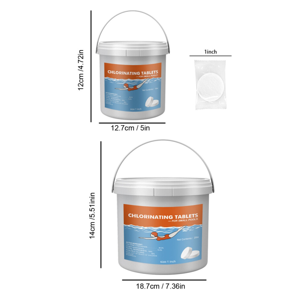 1-Inch Chlorine Tablets for Pools & Spas, 90% Active, 23 pcs-image-OPC-PJBN6VJ-NEW