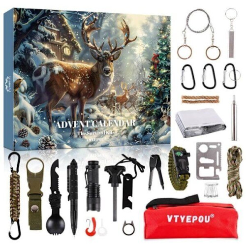 Hunting-themed Advent calendar, 24 pcs.