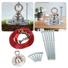 360 Rotatable Stainless Steel Dog Stake & 10m Leash for Outdoor Use