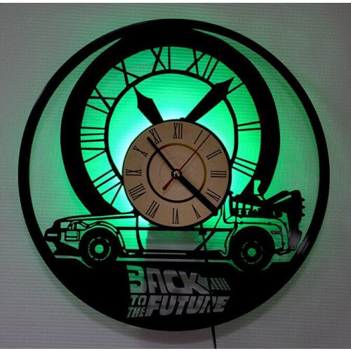 Creative LED Vinyl Record Clock, Gift, Back to the Future, Wall Clock, Home Decor, Remote Control,