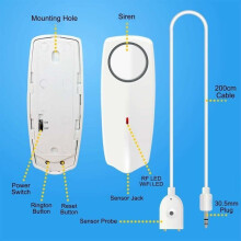 Wateralarmsensor met 60 dB luide WiFi-lekdetector, overlooplekalarm, afstandsbediening
