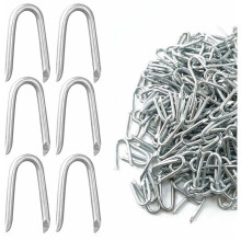U-naula verkkoon 500 g (noin 350 kpl), 25 mm galvanoitu aitakiinnike, verkkokiinnike verkkoon, lamma