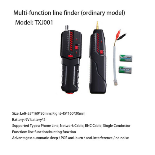 Multifunctionele kabeltester, lijnzoeker, POE-switch, Ethernet-netwerkkabel, kabelinspectie