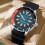 Rotating Bezel Automatic Watch for Men Black Orange Luminescent Date Waterproof 7