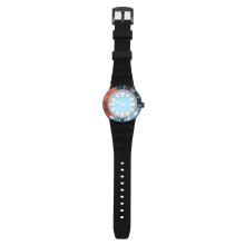 Rotating Bezel Automatic Watch for Men Black Orange Luminescent Date Waterproof