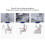 Cuscino a ciambella in Memory Foam 40x39x8cm blu navy 6