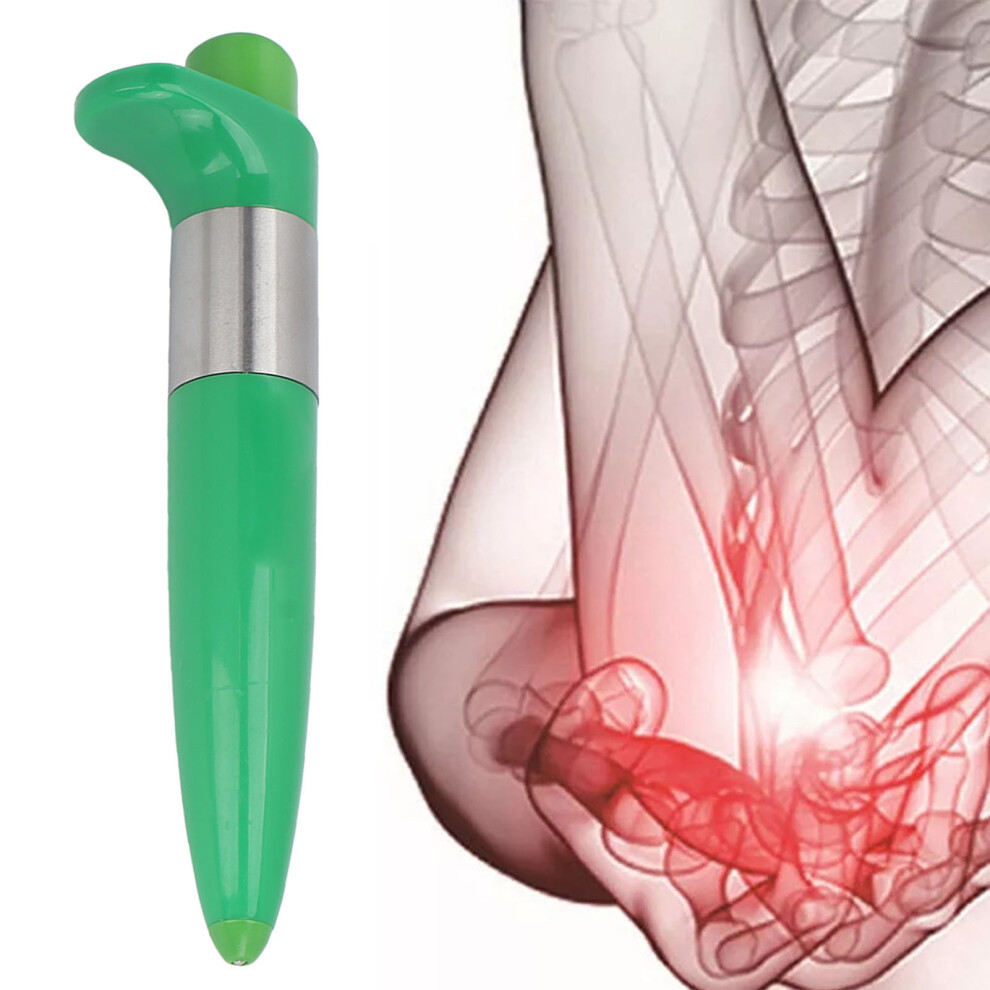Green Electric Acupuncture Pen Trigger Point Stimulator For Pain Relief & Facial Massage