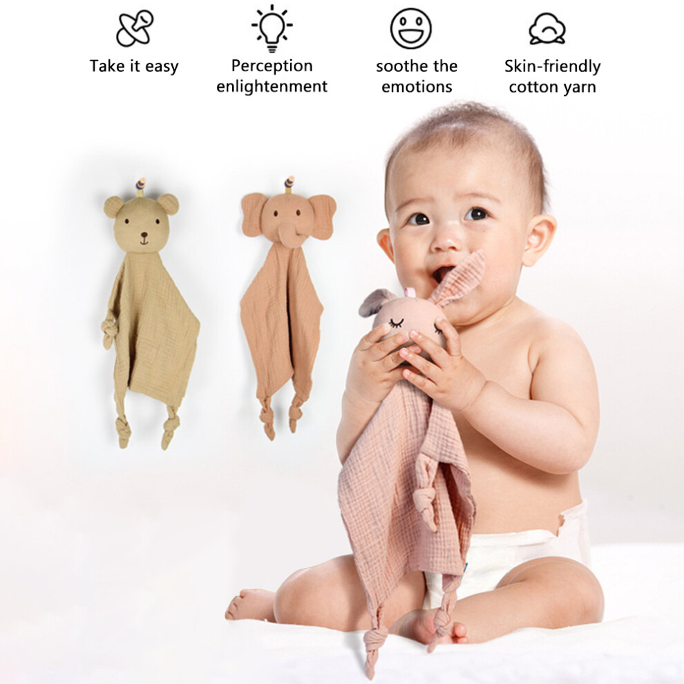 Baby Comfort Blanket Bunny Soft Security for Boys & Girls 25x25cm