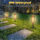 2 Pack Solar Pathway Lights Waterproof Outdoor Garden 8H 75mm 5