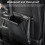 Foldable Leather Car Trash Can 275x260mm Waterproof Organizer Black 5