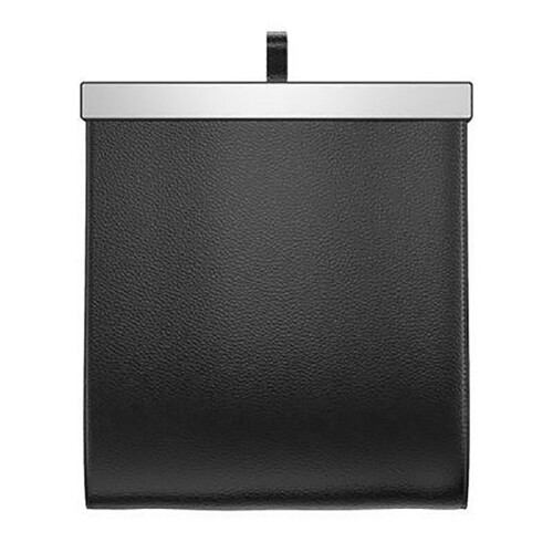 Foldable Leather Car Trash Can 275x260mm Waterproof Organizer Black 2