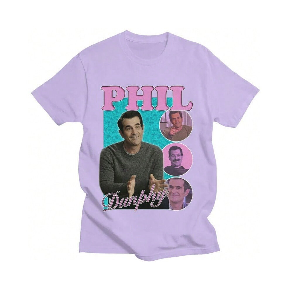 (Light Purple, 3XL) Phil Dunphy 2022 American TV Show T-shirts Harajuku Graphics-image-OPC-PJBNBKX-NEW