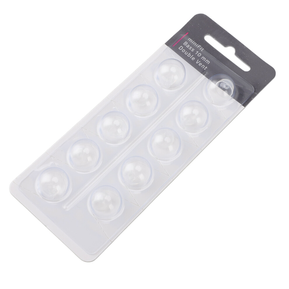 10pcs Sound Aid Domes, Silicone, 10mm Transparent