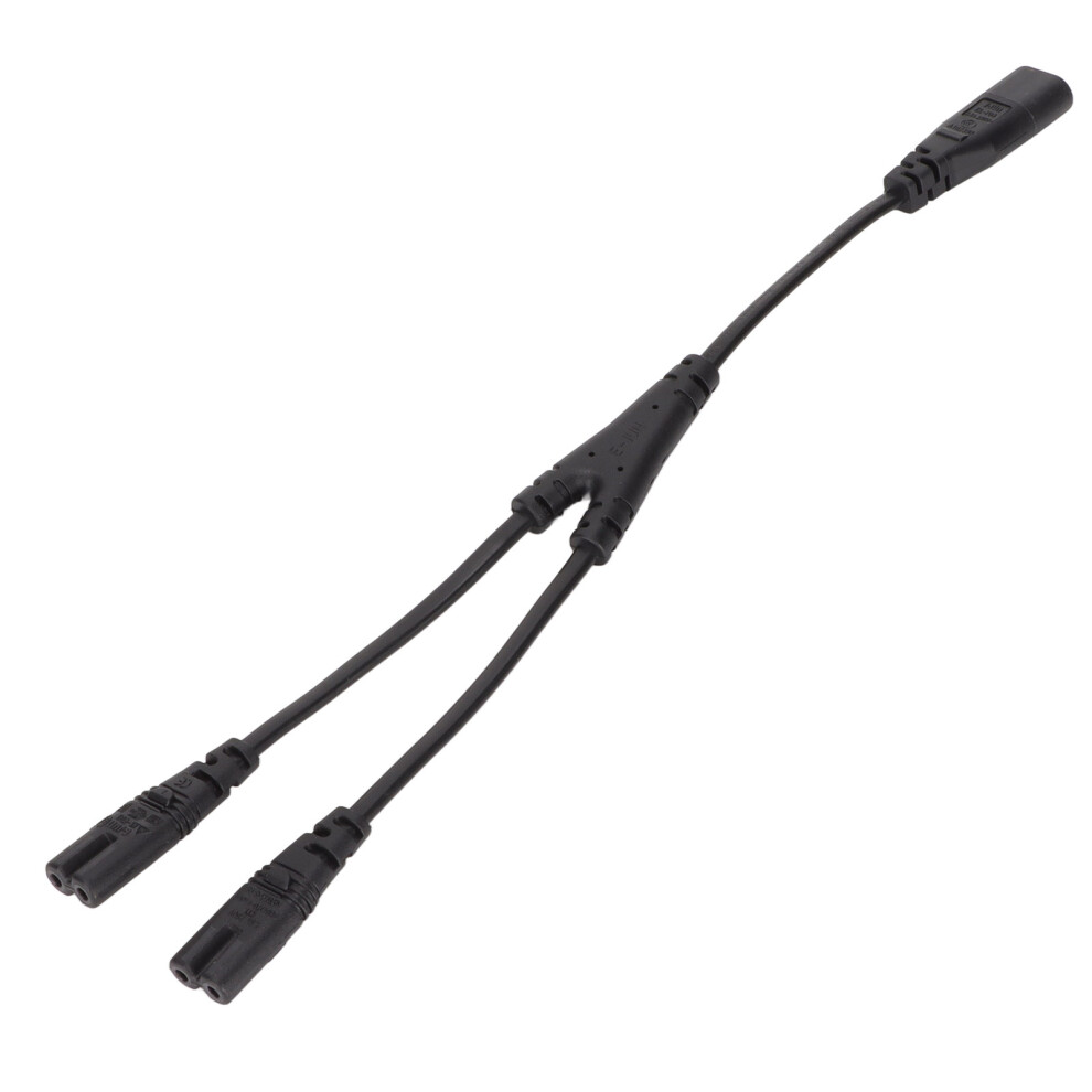 Iec320 C8 Male To C7 Female 1:2 Y Splitter Power Cable 0.3M Length 8791332865086