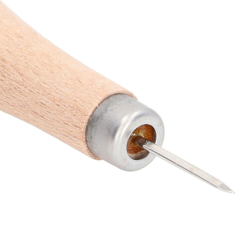 3mm Beech Steel Stitching Awl for Leather Punching Ergonomic Tool 2