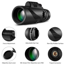 Telescopio monocular 80X100 165x53mm negro 279g