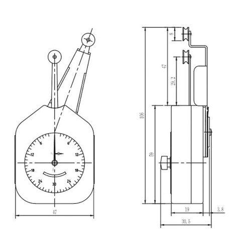 Precision Textile Tensiometer 2-25GW High-Accuracy Pointer Dial Tension Meter 1