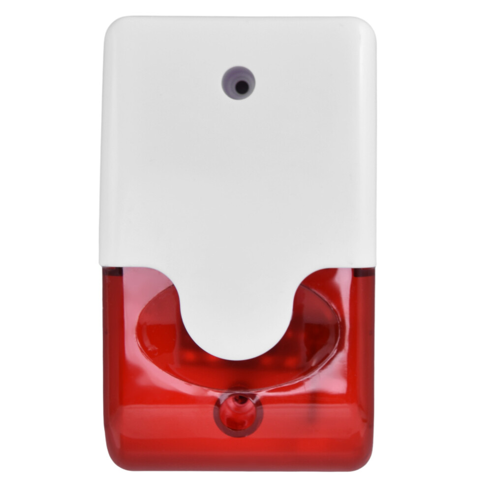 Mini Wired 12V Strobe Siren Alarm with Flashing Light & 110dB Horn