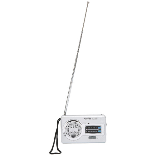 Radio AM/FM de bolsillo ABS 10x6x2,5 cm, 2xAA