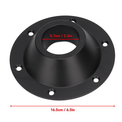 2 pezzi base tavolo per camper, rotonda, in alluminio, 6,5 pollici, nero 1