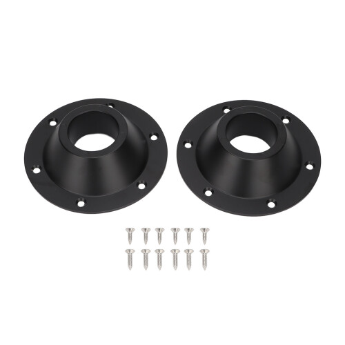 2 pezzi base tavolo per camper, rotonda, in alluminio, 6,5 pollici, nero 2