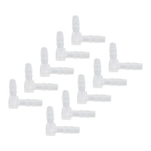 10 pezzi di raccordi a gomito con codolo per tubo da 4 mm, 90, forma a L