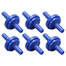 10 pezzi di valvola di non ritorno unidirezionale in plastica PP, raccordo per tubo a barb, diaframma da 4 mm, blu